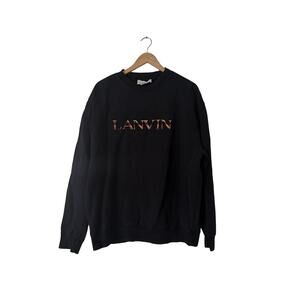 Lanvin Embroidered Logo Crewneck Sweatshirt Size XS